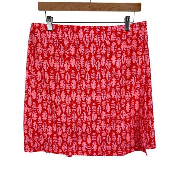 Rip Skirt Red Pink Pineapple Adjustable Coverup Above Knee Wrap Skirt Size M - Picture 1 of 6